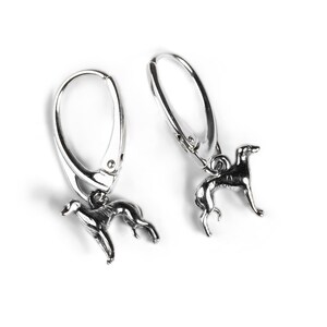 Örhängen i 24 karat guld med greyhound-motiv och whippet-motiv: Smycken i sterlingsilver med sighthound-motiv 925 Sterling Silver