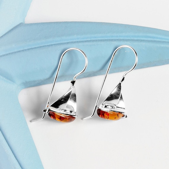 Sailboat Earrings Sterling Silver Boat Earrings Yacht Earrings
