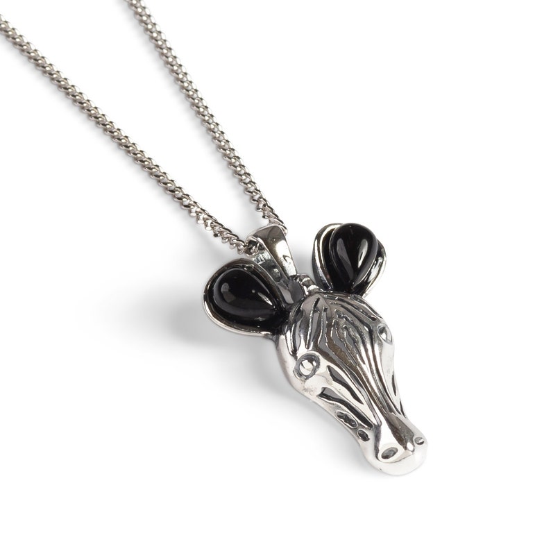 Silver Zebra Necklace Zebra Pendant Zebra Jewelry Safari Etsy UK