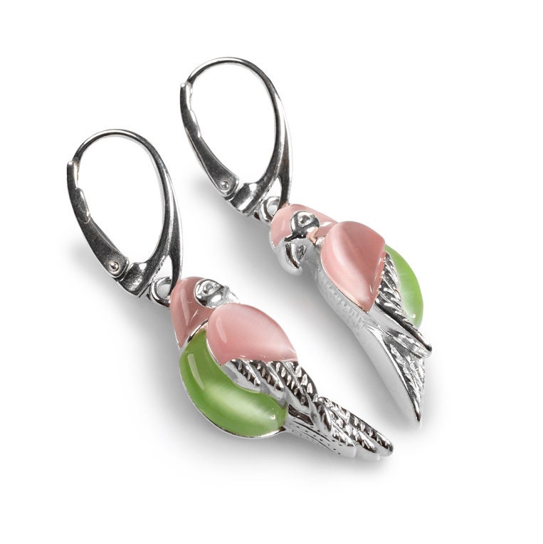 Wholesale Orecchini A Bottone In Argento Sterling 925 A Color Parrot Earrings For Women Sweet And Quirky Style Earrings