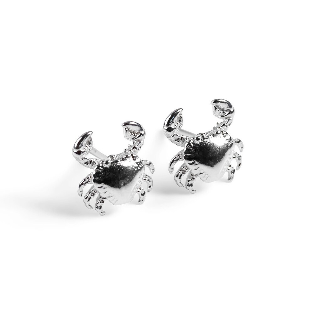 Orecchini A Granchio HZMAN, Placcati Oro 14k, Con Cristalli, Piccoli, 0,8x3,5 Cm, Ipoallergenici, Regalo Per Donna