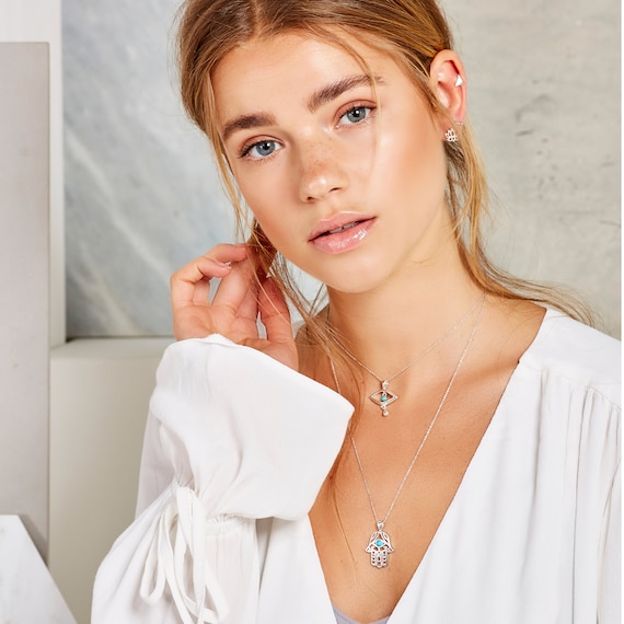 Swarovski hamsa necklace sale