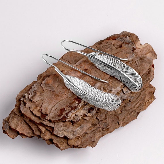 Feather Earrings Wire Gold-plated Sterling Silver Feather Earrings Wire Gold-plated Sterling Silver
