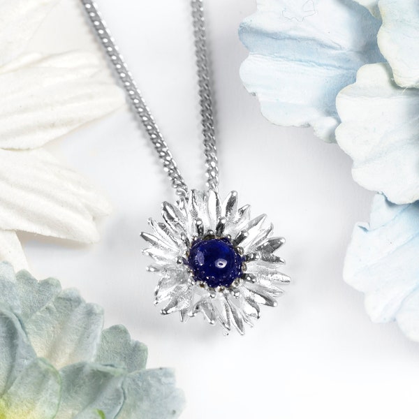 Cornflower Necklace Etsy