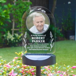 Personalised Solar Light with Memorial Photo - Illuminate and Cherish Memories Outdoor