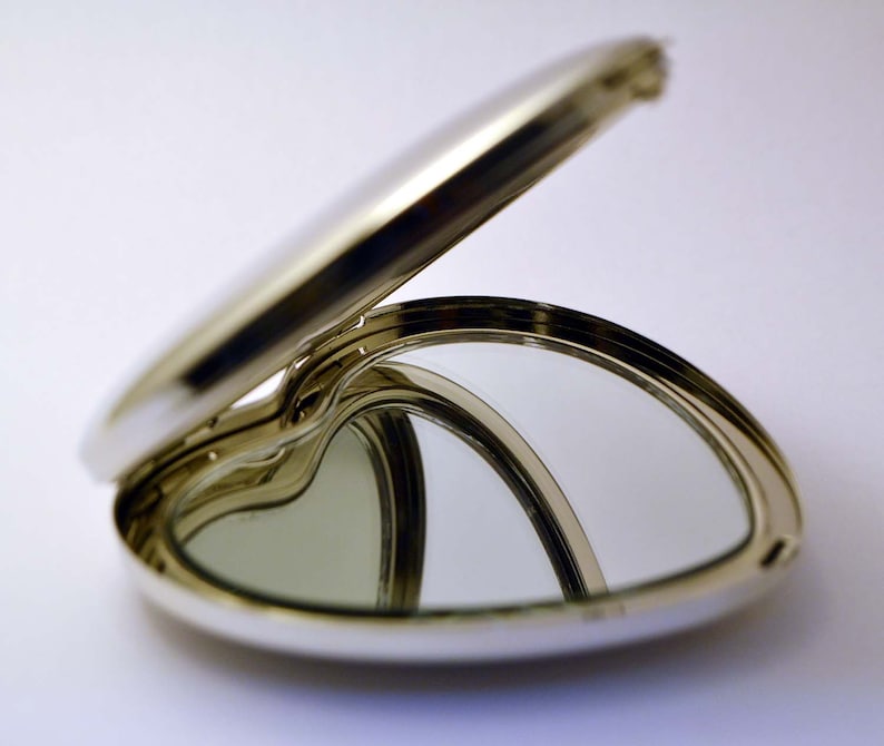 Photo Engraved Compact Metallic Mirror Handbag Mirror Etsy