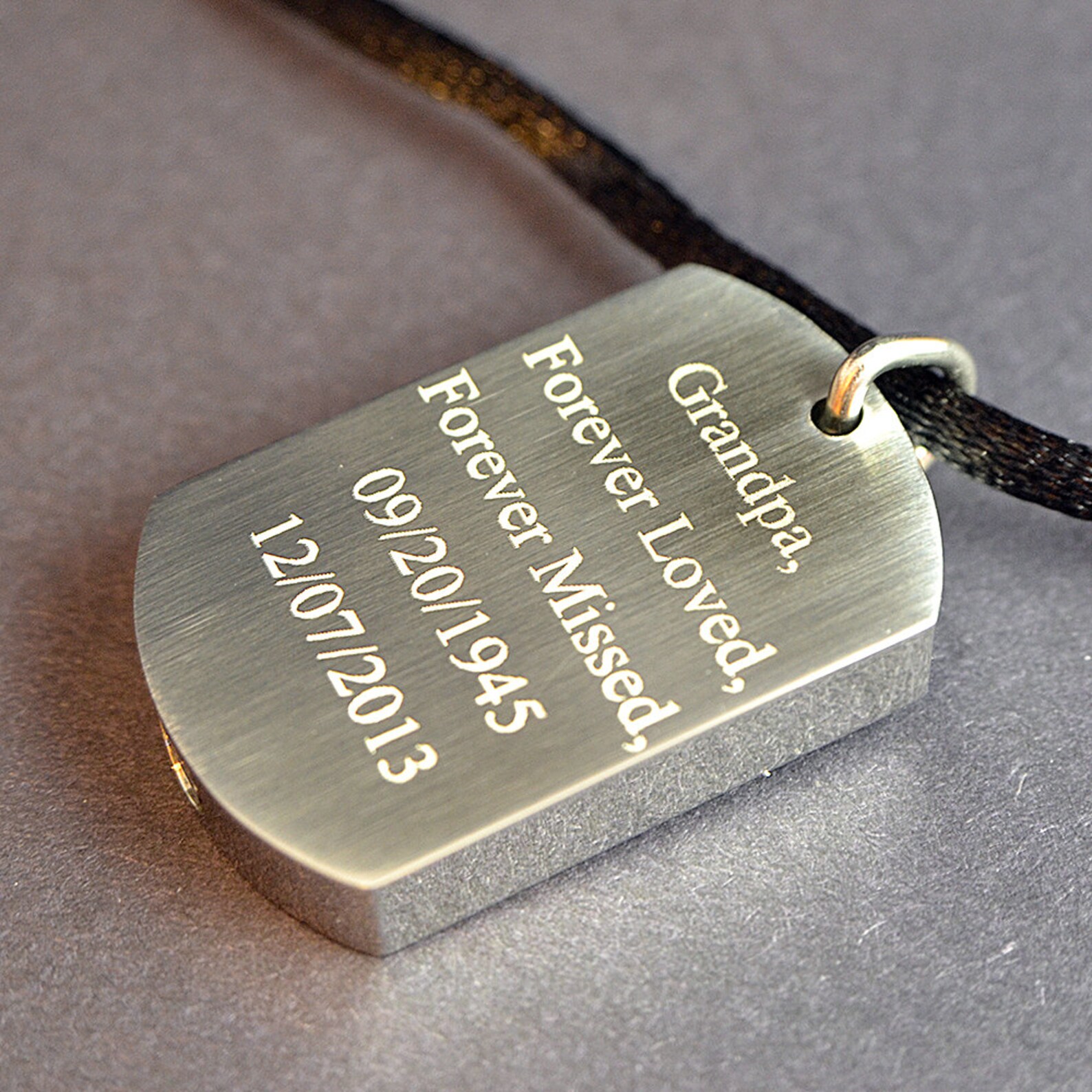 Photo Dog Tag Memorial Necklace Stainless Steel Cremation Etsy UK