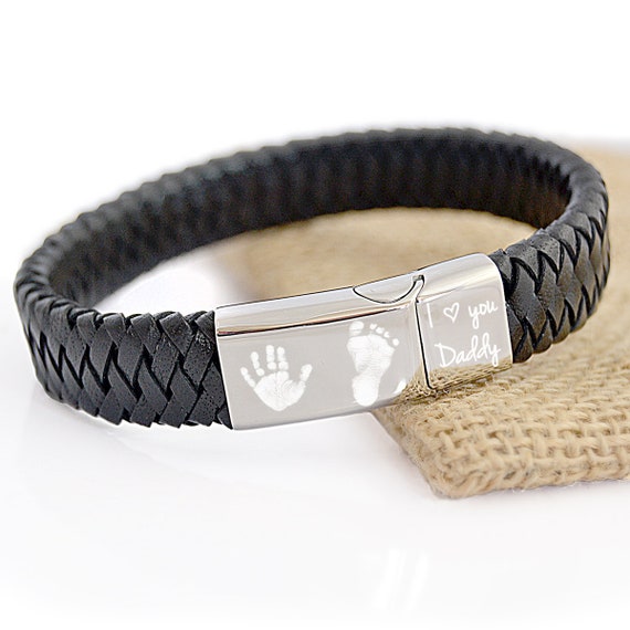 Fathers day leather on sale bracelet