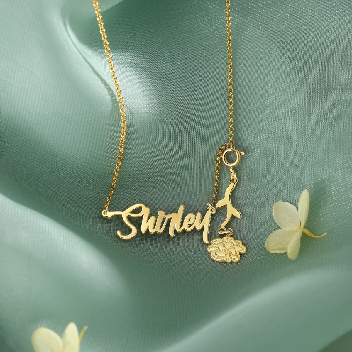 Cut out shop name necklace