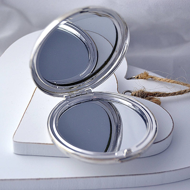 Photo Engraved Compact Metallic Mirror Handbag Mirror Etsy