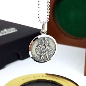 St Christopher Necklace Travel Gift 