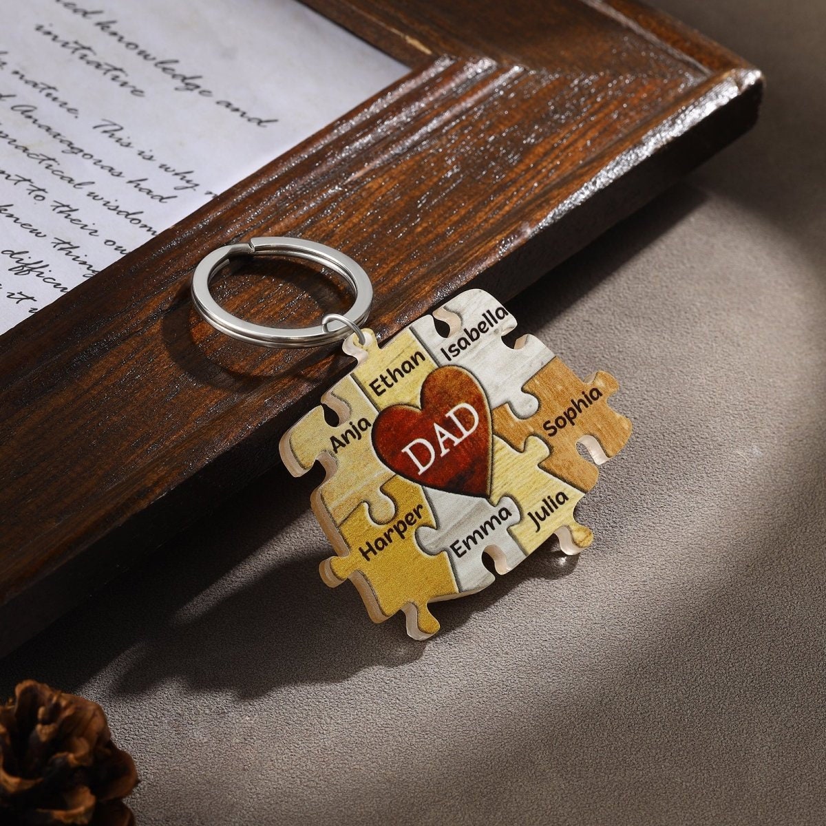 Personalized puzzle cheap piece keychain