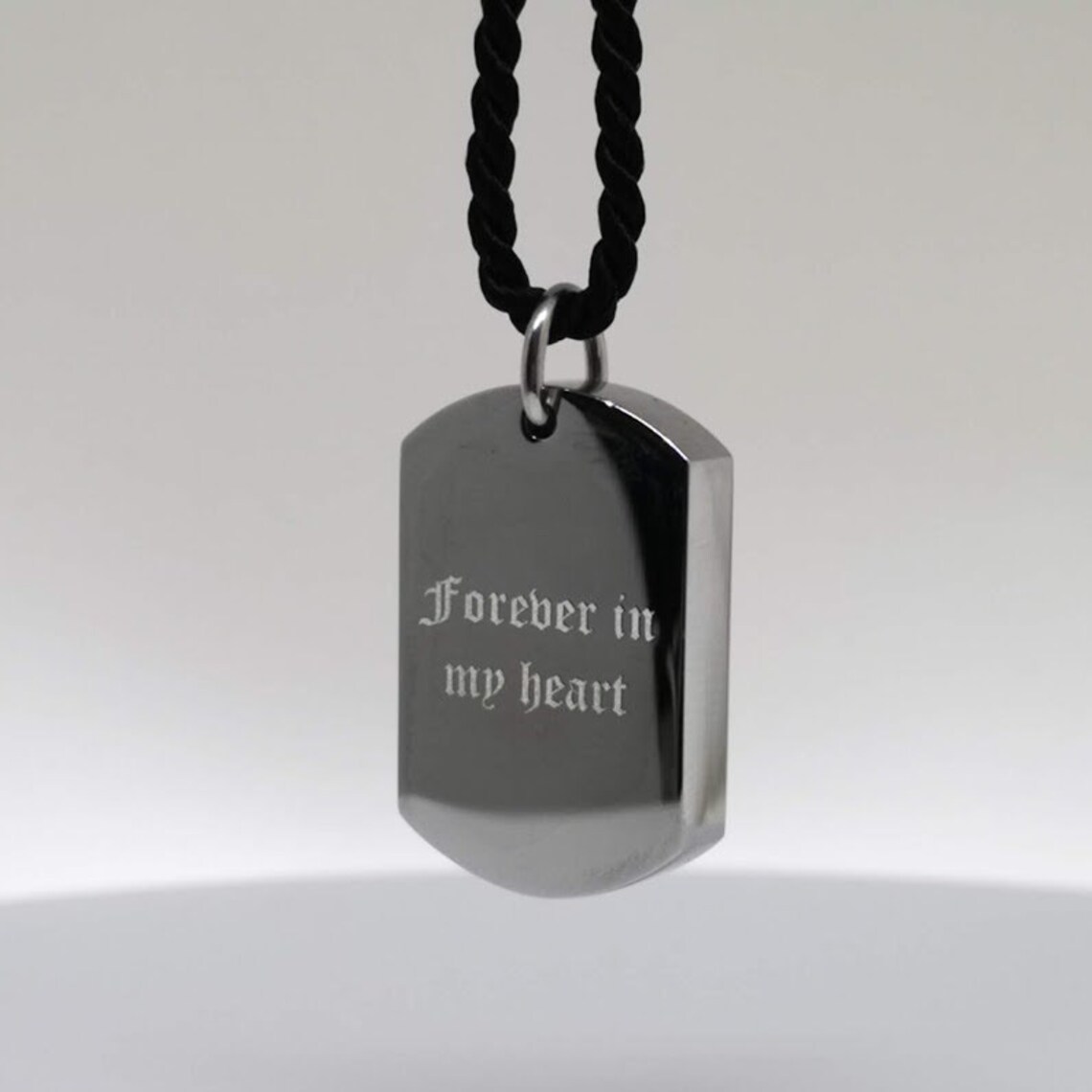 Photo Dog Tag Memorial Necklace Stainless Steel Cremation Etsy UK