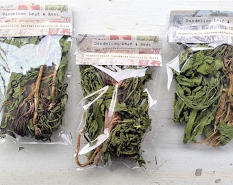 Dandelion Leaf and Root Whole plant, organic, wild harvested, naturally dried