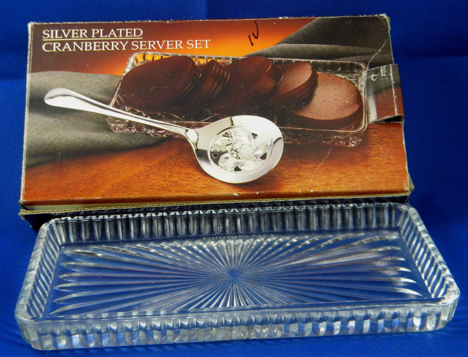 Silverplate Cranberry Serving Set plus slotted spoon and 2 Etsy