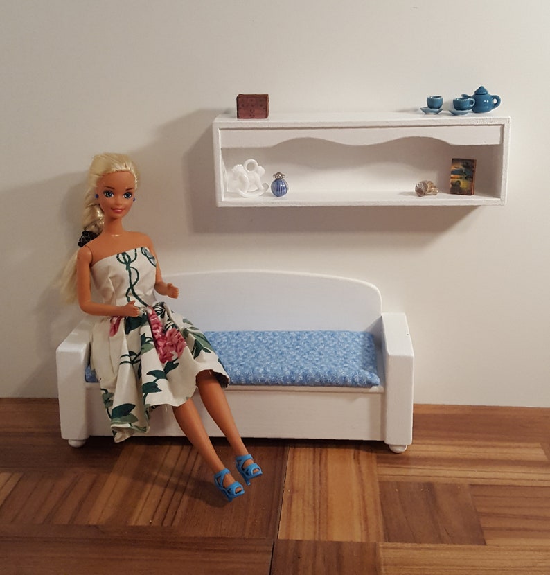 White 16 scale Shelves/ wall mounted doll house shelves/ Etsy