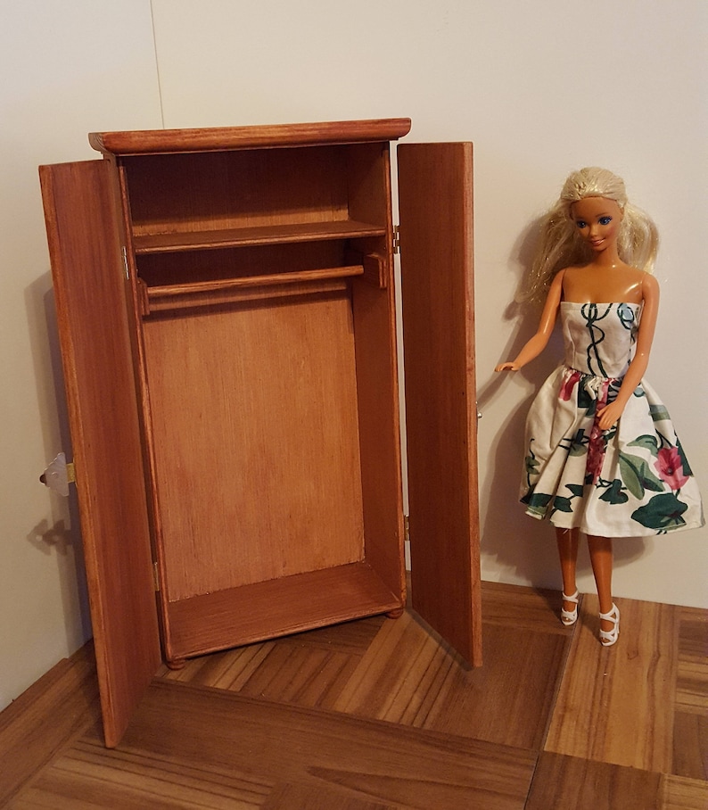 Stained wardrobe/ doll armoire/ 16 scale wardrobe/ wooden Etsy
