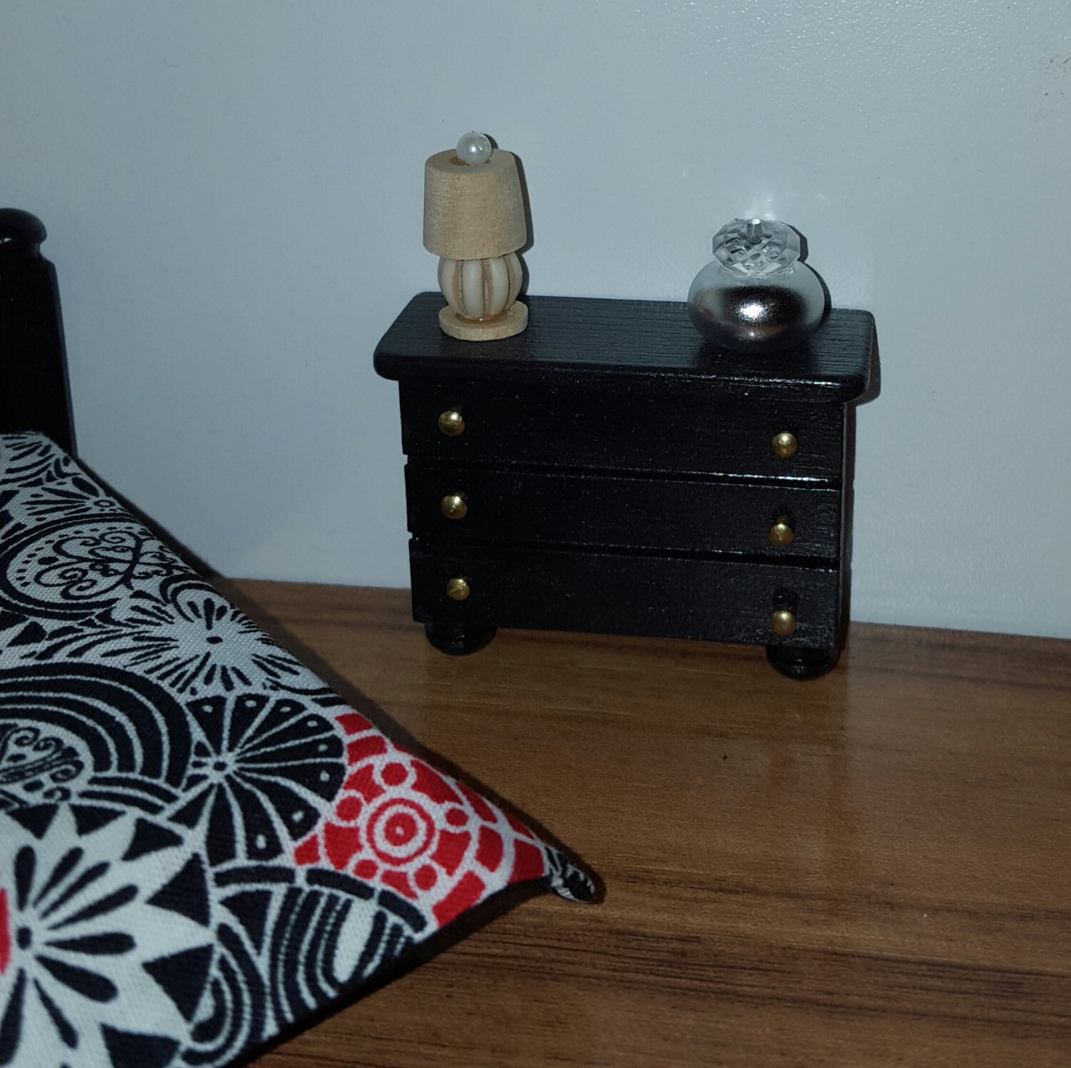 Black 1 24 Scale Bureau Miniature Bureau 1 24 Scale Doll Etsy