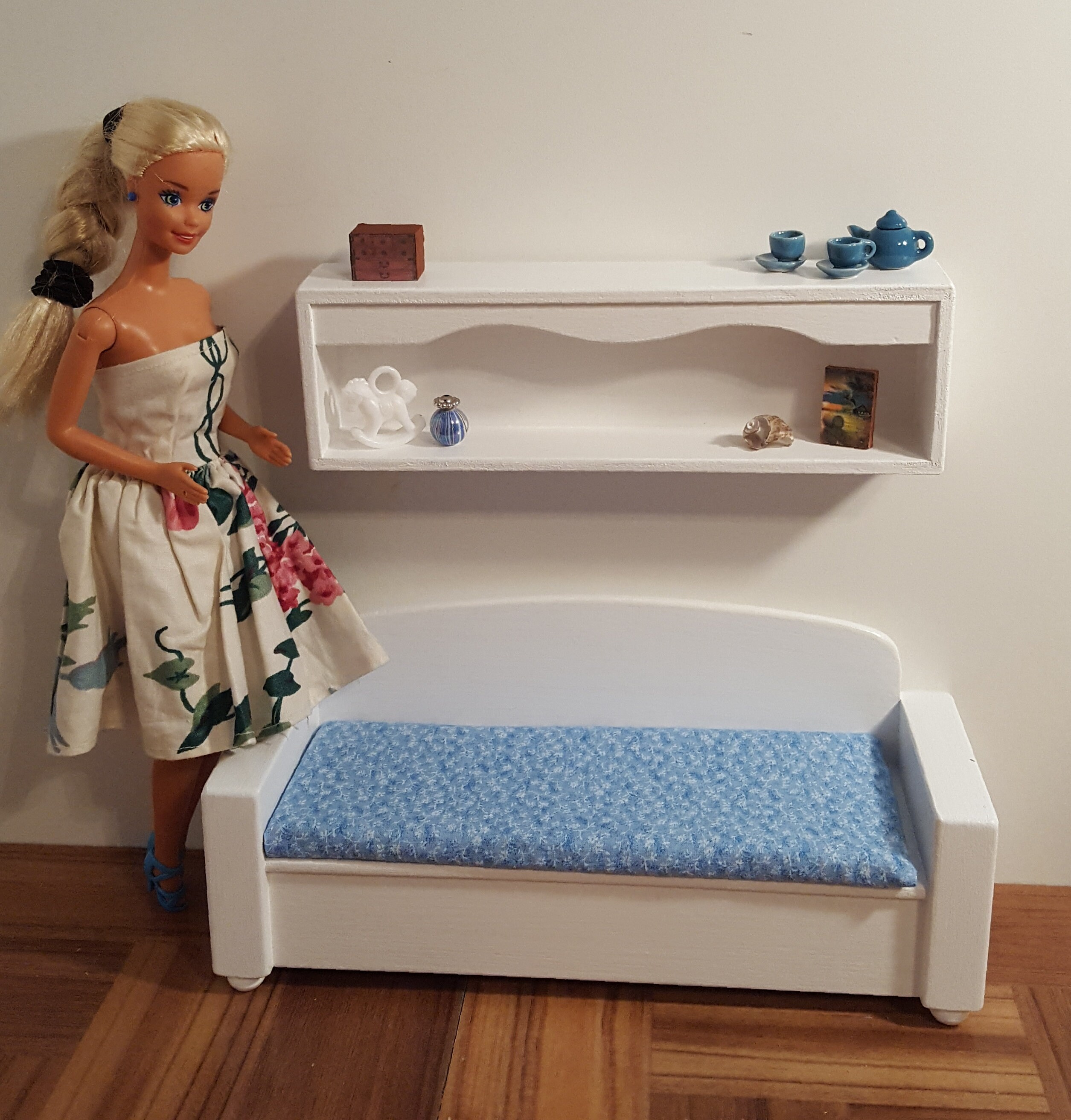 White 16 scale Shelves/ wall mounted doll house shelves/ Etsy