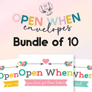 10 sobres para cartas que se abren cuando están abiertas / cartas de larga distancia, regalo de amor, novia, novio, esposa, esposo, carta de amor, aniversario de papel