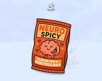 Pegatinas brillantes y picantes de neurodiversidad, TDAH, salud mental, autismo, terapia, vinilo impermeable, para portátil, botella de agua, Kindle, regalos.