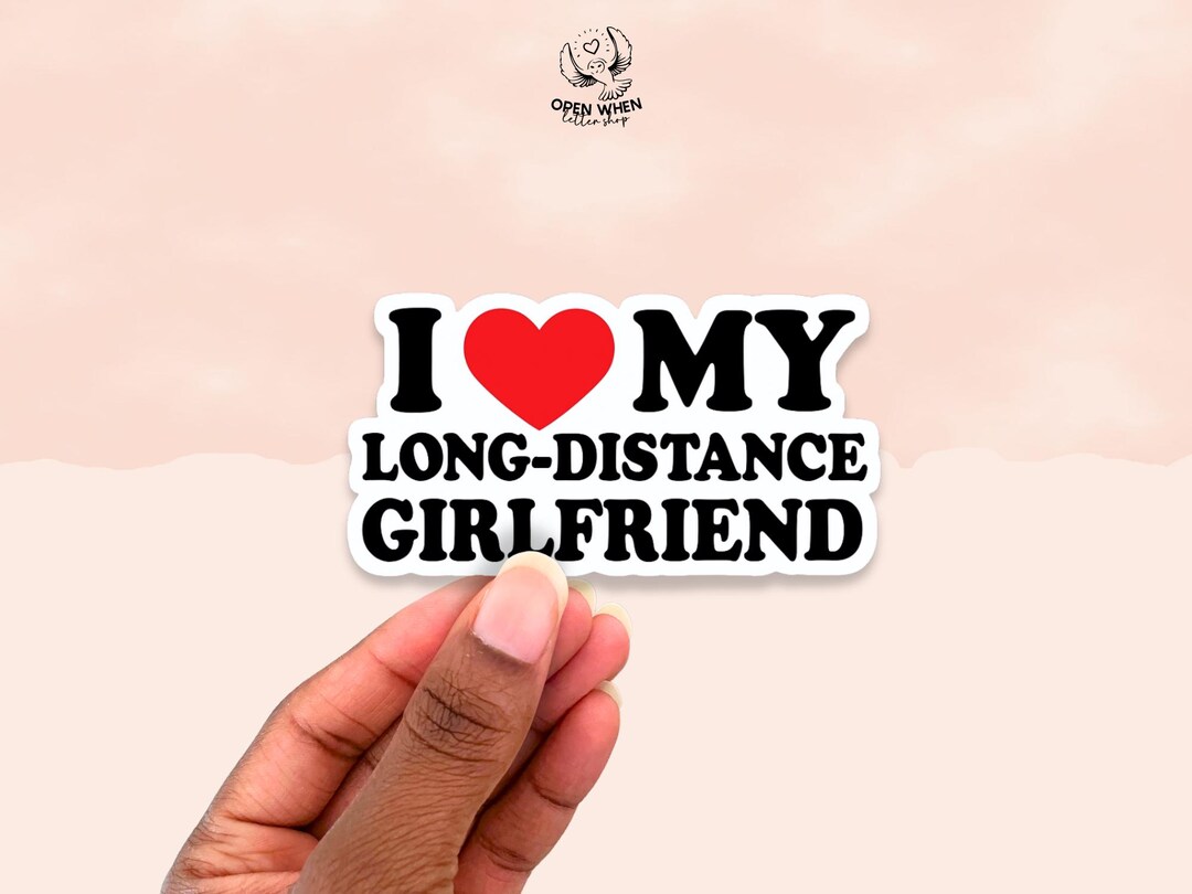 Long Distance Love Sticker LDR Sticker Long Distance Relationship Decal Care Package Gift Idea ...