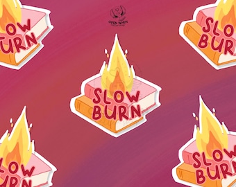 Slow Burn Stickers for Readers Booktok Stickers for Book Lovers Slow Burn Book Stickers for Kindle and Bookish Tropes Reading Stickers