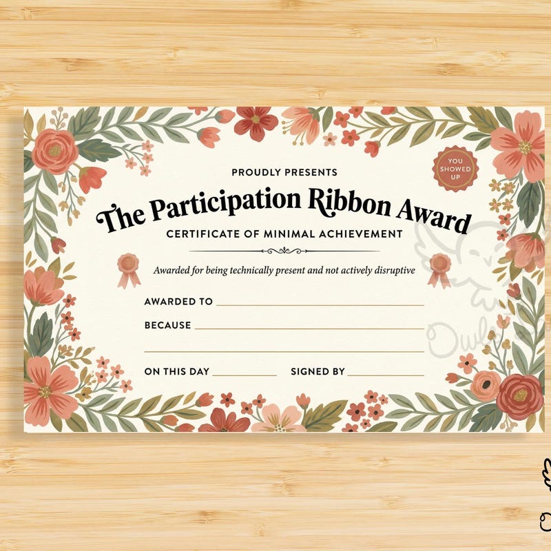 Participation Ribbon - Etsy