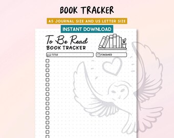 Books to Read Tracker Printable, Reading List, Book Journal, TBR List, Reading Planner Insert, Bullet Journal, Digital Download PDF