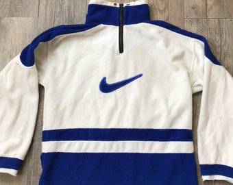 Rara sudadera vintage Nike Running Pullover Shirt // Vintage 1970s Nike Swoosh Terry Cloth Sudadera // Tamaño grande