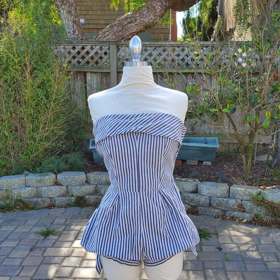 Original Vintage 1940s WWII 1950s Playsuit // Stri