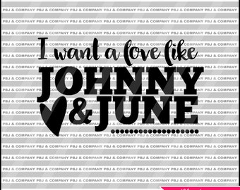 Johnny And June Svg Etsy
