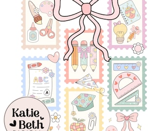 Coquette Back to School PNG: Teacher Sublimation Designs (Digital Download)