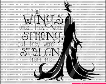 Stolen Wings, Quote DIY Cutting File - SVG, PNG, dxf, pdf Files - Silhouette Cameo/Cricut