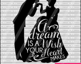 Cinderella svg, Princess svg, Quote DIY Cutting File - SVG, PNG, jpeg, pdf Files - Silhouette Cameo/Cricut