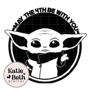 May the 4th Force SVG: Cut File for Cricut & Silhouette (Commercial Use, Digital Download)