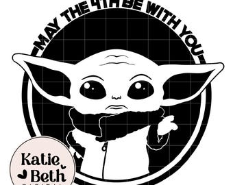 May the 4th Force SVG: Cut File for Cricut & Silhouette (Commercial Use, Digital Download)