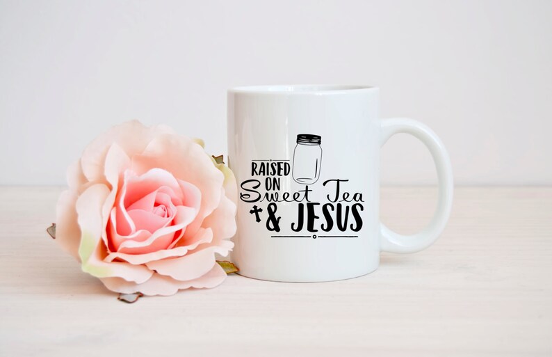 Download Raised on Sweet Tea and Jesus Quote DIY Cutting File SVG ...