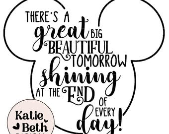 Grande, grande e bellissimo domani SVG, file di taglio fai da te con citazione - svg, png - File Silhouette Cameo/Cricut