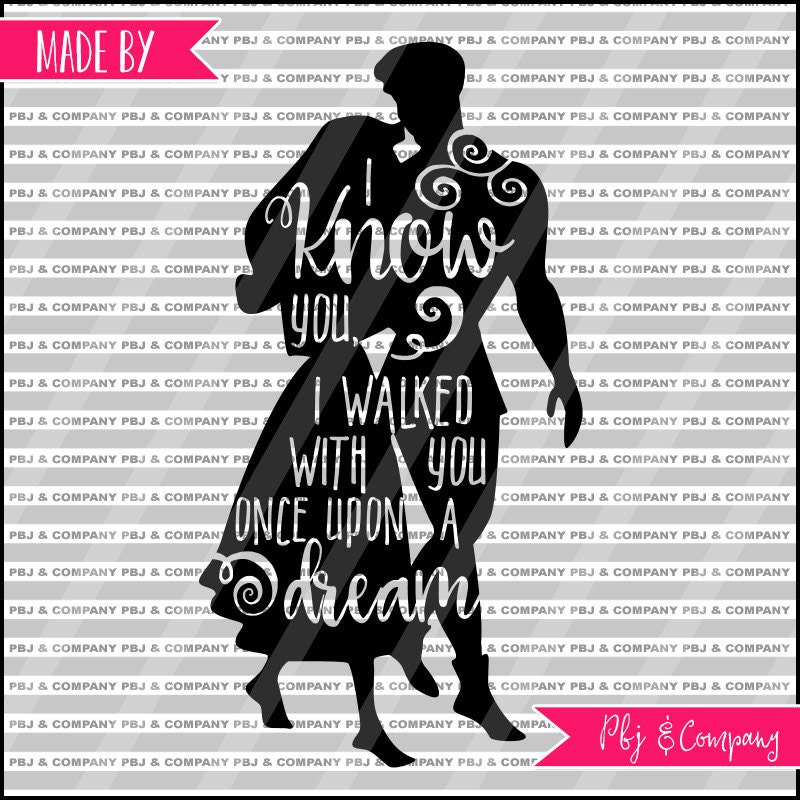 Once Upon a Dream, Citazione fai da-fai File di taglio - SVG, PNG, dxf, file pdf - Silhouette Cameo/Cricut