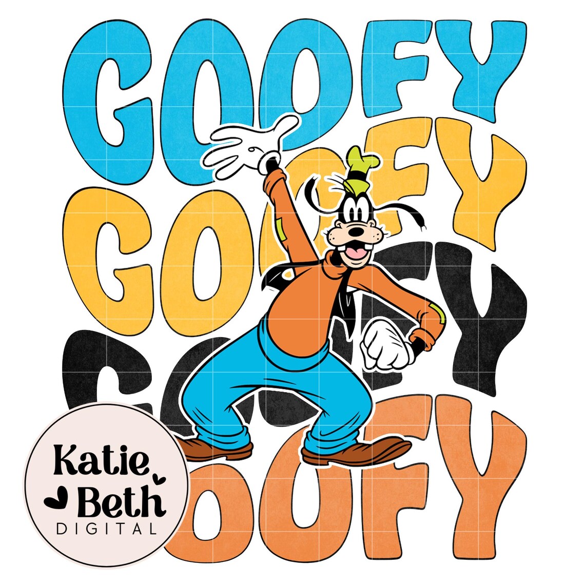 Retro Goofy Clipart PNG: Sublimation & Stickers (digital Download ...