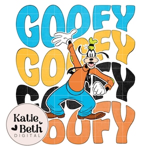 Retro Goofy Clipart PNG: Sublimation & Stickers (Digital Download)