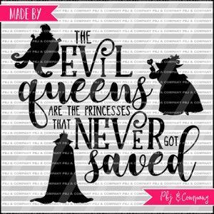 Villains SVG, Evil Queen SVG, Ursula svg, Quote DIY Cutting File - svg, png - Files Silhouette Cameo/Cricut