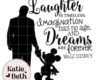 La risata è senza tempo svg, citazione svg, SVG, file PNG - Silhouette Cameo/Cricut