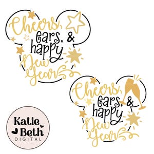 Prost Ohren Neues Jahr SVG PNG DXF: Cricut Silhouette Schneidedateien