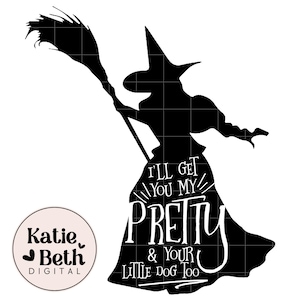 Wicked Witch, Quote DIY Cutting File - SVG, PNG, dxf, pdf Files - Silhouette Cameo/Cricut