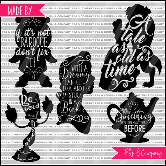 Download Beauty and the Beast svg Belle and Beast svg Quote DIY | Etsy
