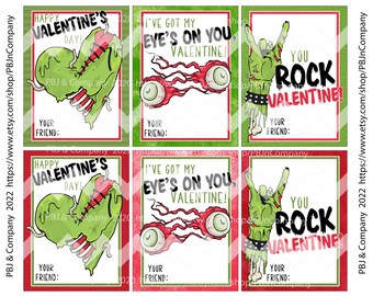 Zombie Valentine, Valentine's Day card, ready to print