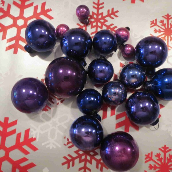 Lot of 18 Vintage Purple Ornaments