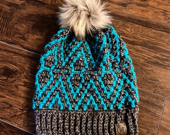 Geometric Slouch Beanie